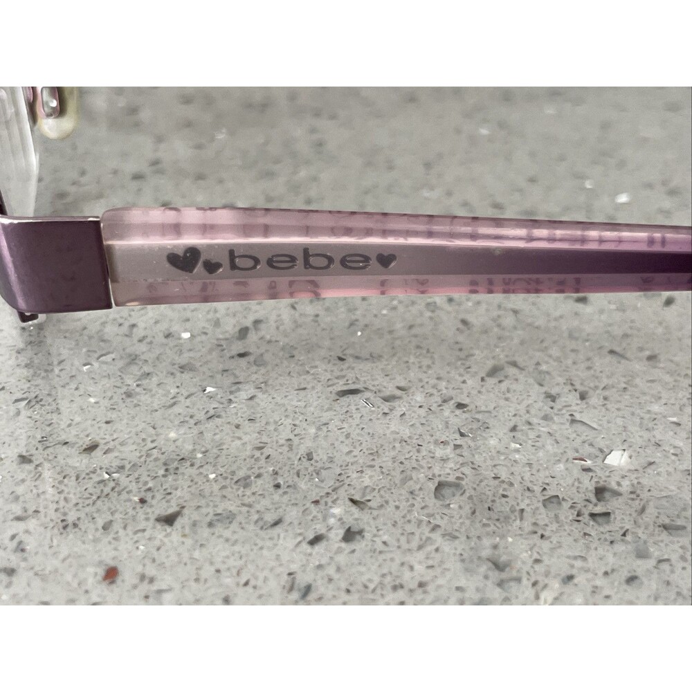 Bebe Eyeglasses Frames Only Bashful Bb5027 Plum 4… - image 4